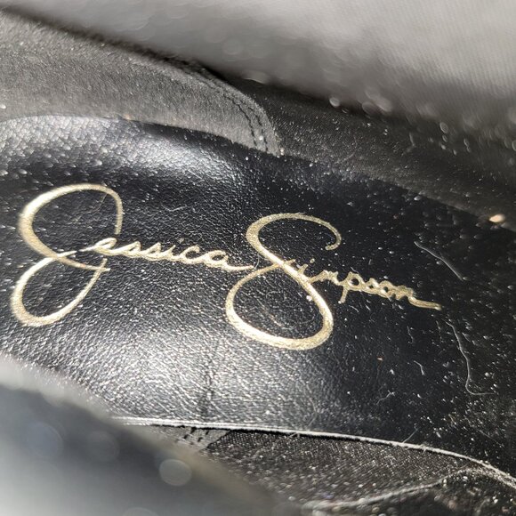 Jessica Simpson Black Suede Thigh High Boots with 4" Stiletto Heel, Size 8.5M/39 - Picture 11 of 12